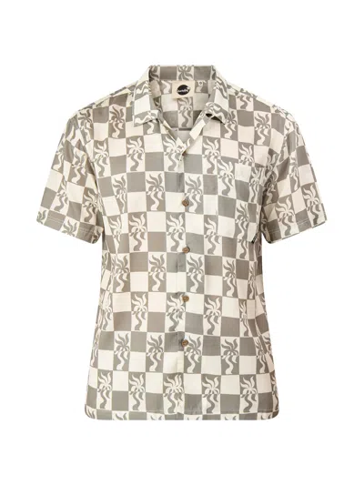 Boardies Clara Palm Camp Collar Shirt In Multi