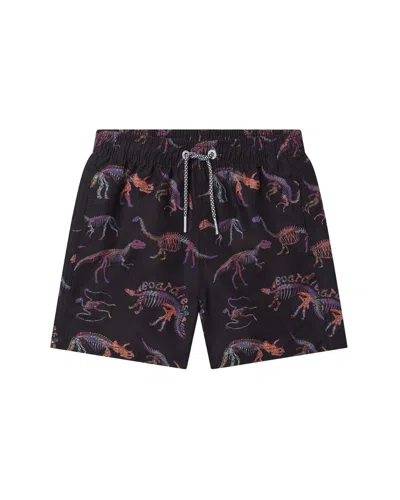 Boardies Kids'  Dino Bones Swim Short In Black