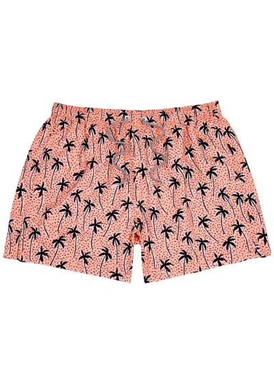 Boardies Flair Palm Printed Shell Swim Shorts In Orange