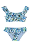 BOARDIES KIDS' AMELIA RUFFLE TWO-PIECE SWIMSUIT