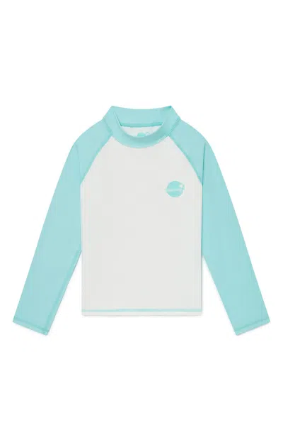 Boardies Kids Bacalar Blue Rash Guard In Blue/white