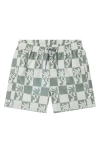 Boardies Kids' Clara Palm Swim Trunks In Gray