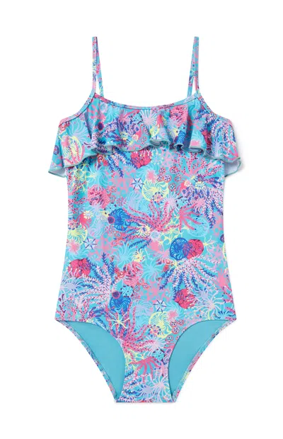 Boardies Kids Coral One Piece Swimsuit In Blue