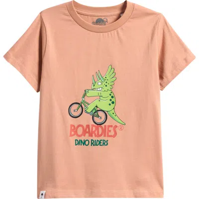 Boardies Kids' Dino Rider Graphic T-shirt In Orange