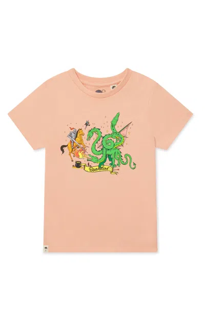 Boardies Kids Fantasy Folk T-shirt In Peach In Pink