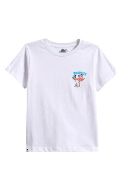Boardies Kids' Flamringo Graphic T-shirt In White
