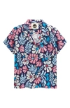 BOARDIES KIDS' FLORAL SHORT SLEEVE BUTTON-UP SHIRT