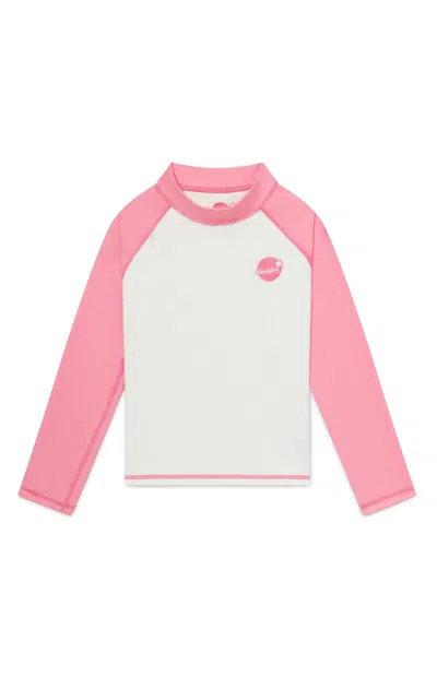 Boardies Kids Las Coloradas Rash Guard In Pink/white