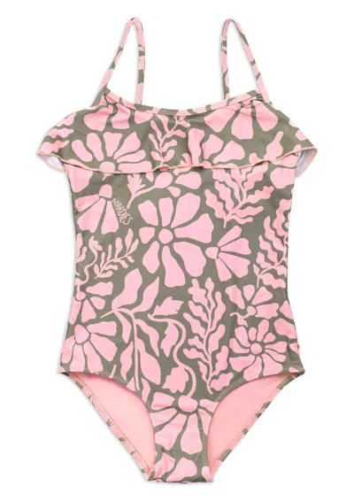 Boardies Kids Melo One Piece Swimsuit In Pink