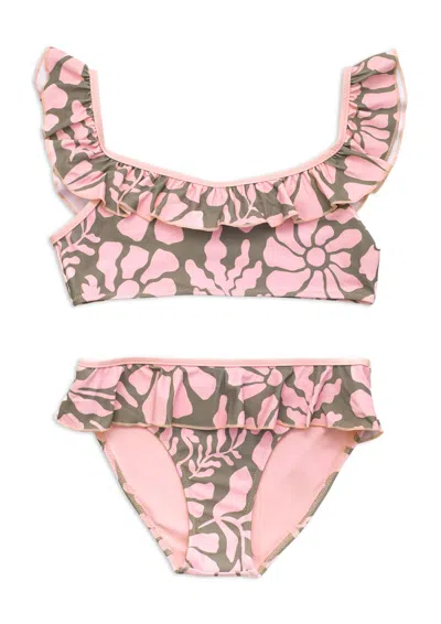 Boardies Kids Melo Ruffles Bikini Set In Pink