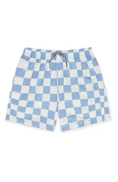 Boardies Kids Mojo 5.5" Swim Trunks In Blue/white