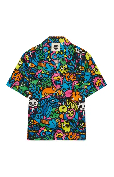 Boardies Kids Munday Jungle Camp Shirt In Multi