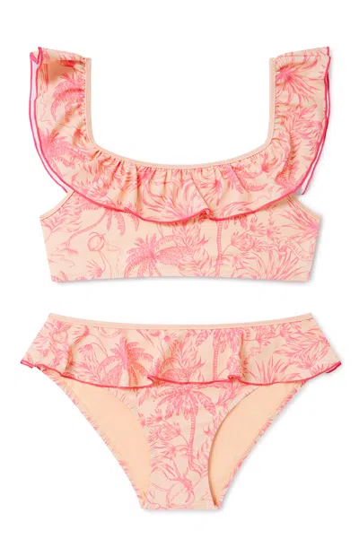 Boardies Kids Peach Please Bikini Set In Pink