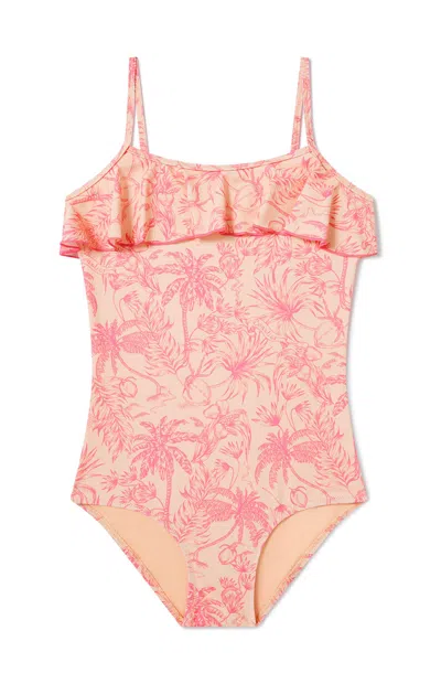 Boardies Kids Peach Please One Piece Swimsuit In Multi