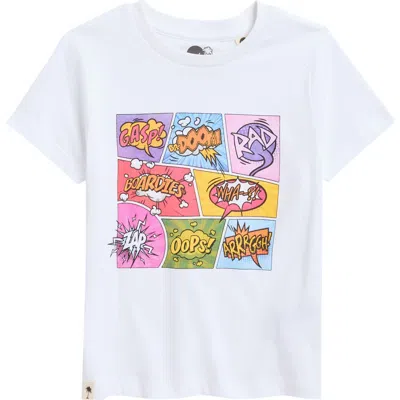 Boardies Kids' Pop Art Logo Cotton Graphic T-shirt In White