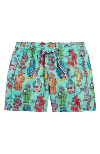 Boardies Kids' Robots Swim Trunks In Green