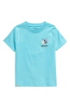 Boardies Kids' Sharky Waters Organic Cotton Graphic T-shirt In Blue