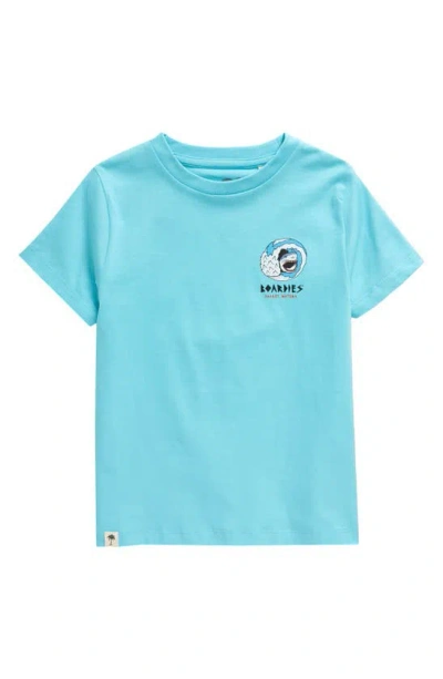 Boardies Kids' Sharky Waters Organic Cotton Graphic T-shirt In Blue