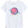 Boardies Kids' Space Logo Cotton Graphic T-shirt In White