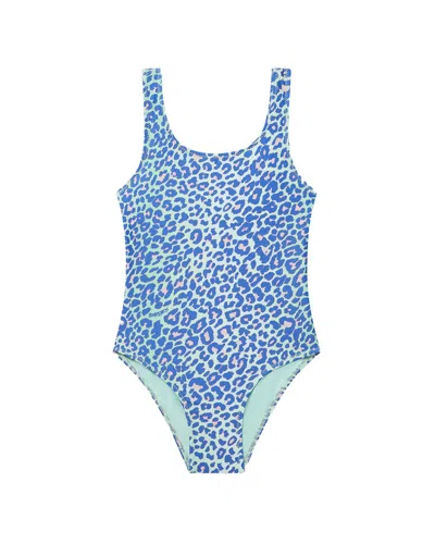 Boardies ¨ Lime Leopard Classic Swimsuit In Blue