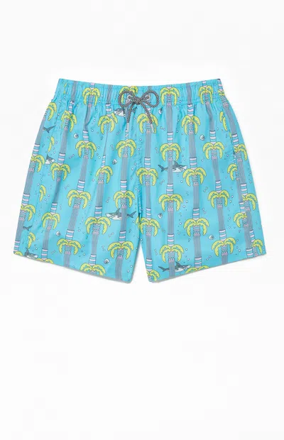 Boardies Men's Atlantis 4.5" Swim Trunks In Blue