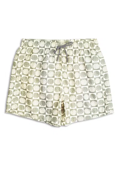 Boardies Men's Ilfracombe 4.7" Swim Trunks In Olive In Green