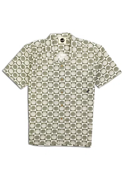 Boardies Men's Ilfracombe Camp Shirt In Olive In Multi