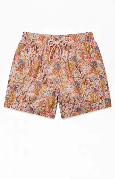 Boardies Men's Leo 4.5" Swim Trunks In Pink In Multi
