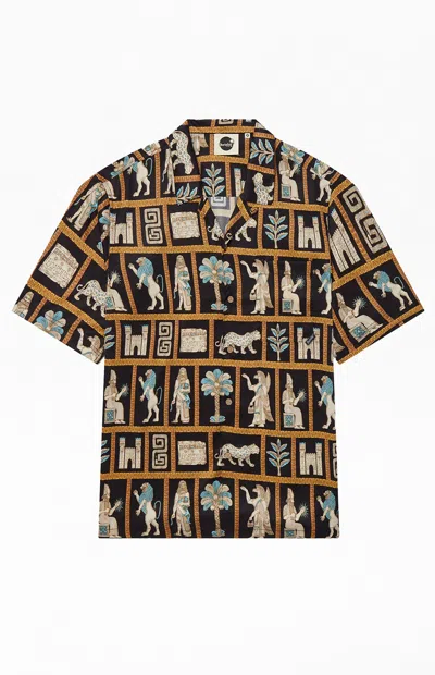 Boardies Men's Mesopotamia Camp Shirt In Black In Multi