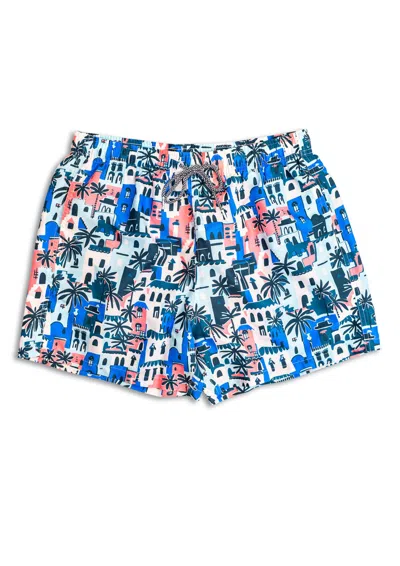 Boardies Men's Vacay Villas 4.7" Swim Trunks In Blue