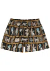 Boardies Mesopotami Printed Shell Swim Shorts In Black