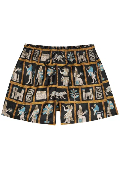 Boardies Mesopotami Printed Shell Swim Shorts In Black