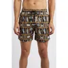 Boardies Mesopotamia Premium Mid Length Swim Trunks In Black
