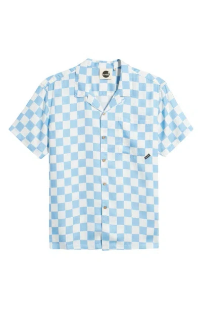Boardies Mojo Camp Shirt In Blue/ Cream