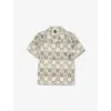 Boardies Clara Palm Graphic-pattern Woven Shirt 3 - 12 In Olive/cream