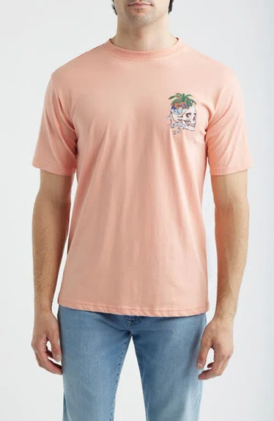 Boardies Peach Paradise Cotton Graphic T-shirt In Pink