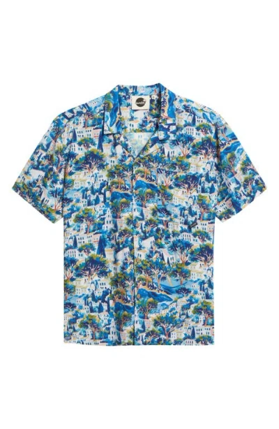 Boardies Print Camp Shirt In Green