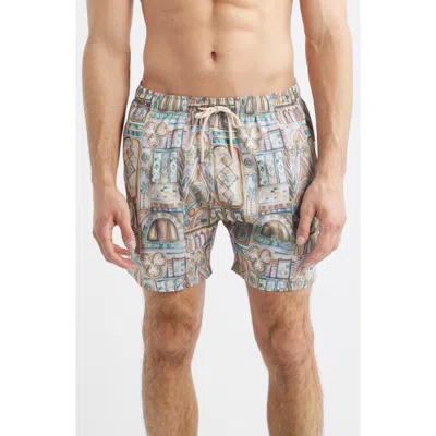 Boardies Printed Swim Trunks In Multi