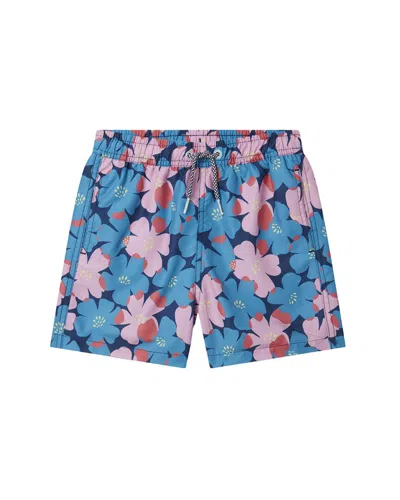 Boardies Kids'  Sully Floral Swim Short In Blue