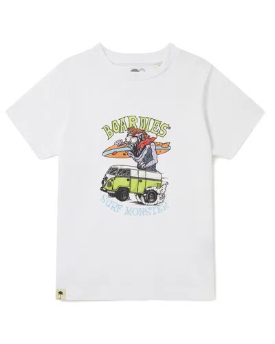 Boardies Kids' ¨ Surf Monster White Tee