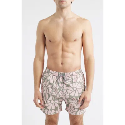 Boardies Tropical Floral Swim Trunks In Multi