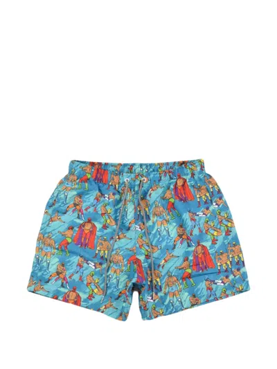 Boardies Wrestlers-print Swim Shorts In Multi