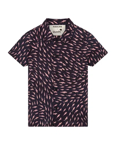 Boardies Kids' ¨ X Raeburn Sharks Open Collar Shirt In Blue