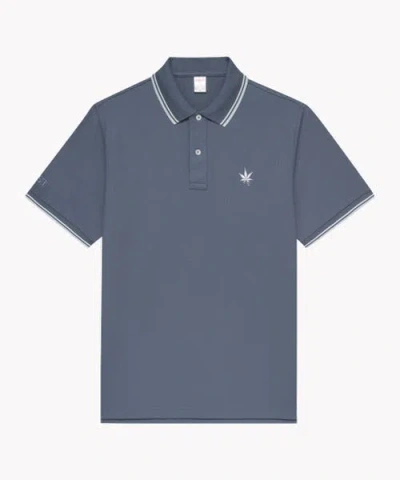 Boast 1983 Tipped Pique Polo In Blue