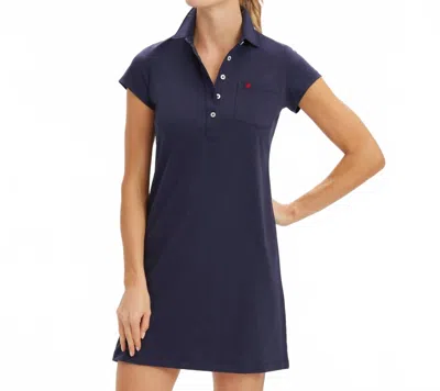 Boast Club Polo Dress In Navy In Blue
