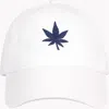 Boast Leaf Dad Hat In White