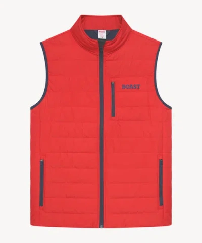 Boast Lightweight Quilted Vest 2.0 In Red