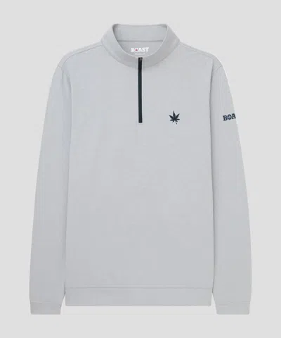 Boast Men's Greenwich Quarter Zip Sweatshirt In Cloud Heather In Gray