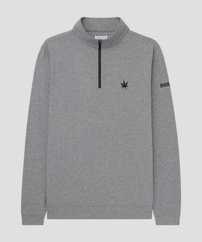 Boast Men's Greenwich Quarter Zip Sweatshirt In Grey In Gray