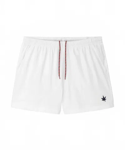 Boast Men's Match Short In White Navy Leaf